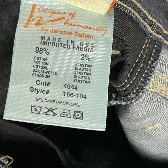 Citizens Of Humanity Women Grommet Electric Guitar Stretch Bootcut Jean Sz 26 N2 - Picture 10 of 12